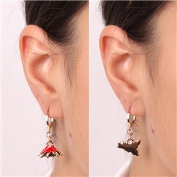 Orecchini in Metallo con sicilia e etna