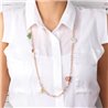 Collana in Metallo con charm siciliani, coffa, corno portafortuna, cassata