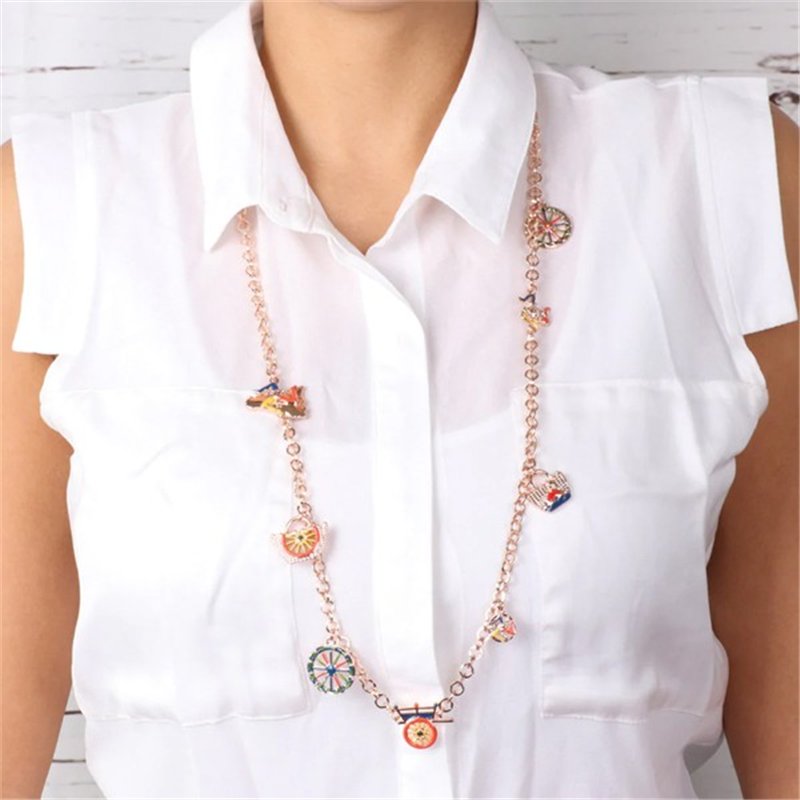 Collana in Metallo con charms siciliani, coffa siciliana, trinacria