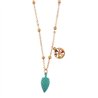 Collana in Metallo con pigna portafortuna turchese e trinacria