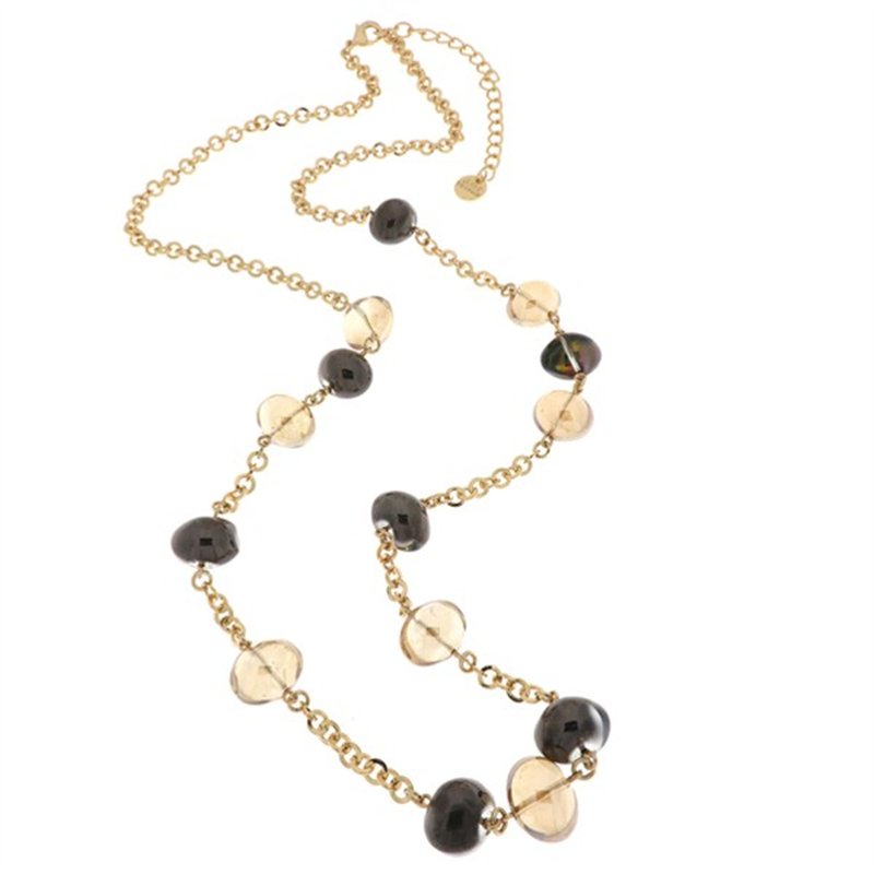 Collana in Metallo con cristalli di Murano