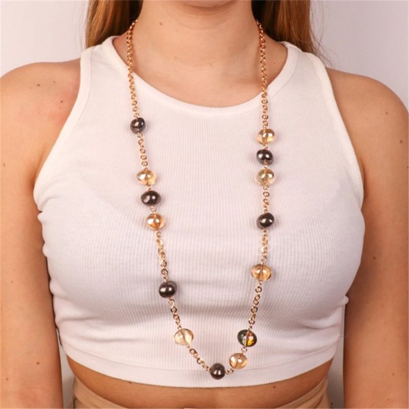 Collana in Metallo con cristalli di Murano