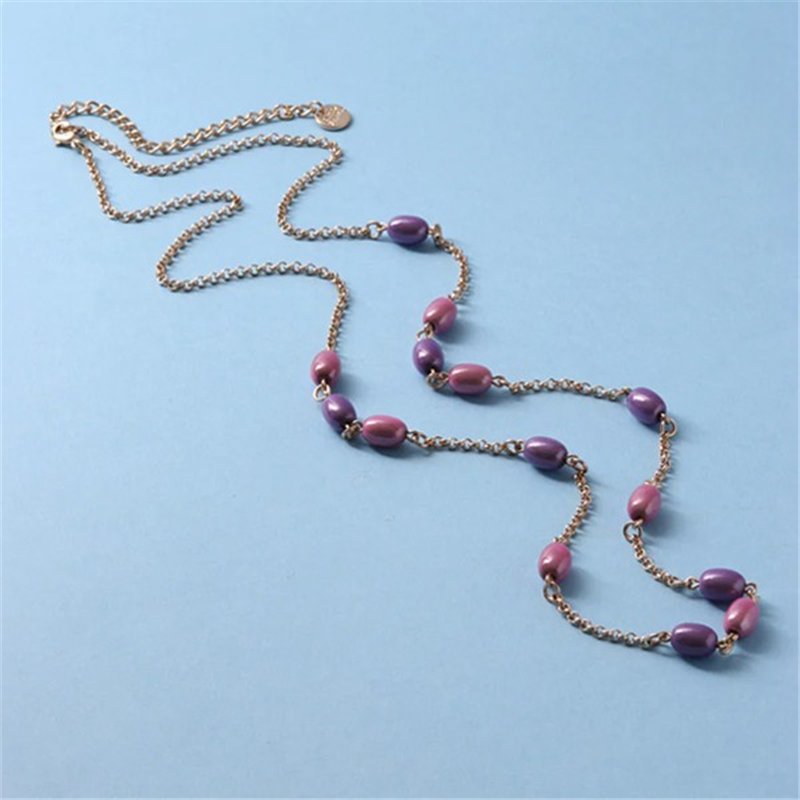 Collana in Metallo con cristalli di colore rosa ispirati al vetro di Murano