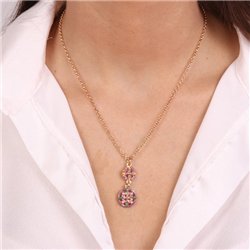 Collana in Metallo con maioliche colorate