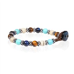 Bracciale Gerba LAB Occhio di Tigre turchese agata