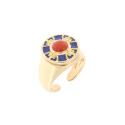 Anello in Metallo con maiolica