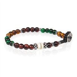 Bracciale Gerba LAB Occhio di Tigre classico rosso verde
