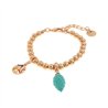 Bracciale in Metallo con pigna portafortuna siciliana turchese e trinacria