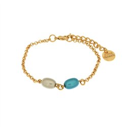 Bracciale in Metallo con cristalli ispirati al vetro di Murano