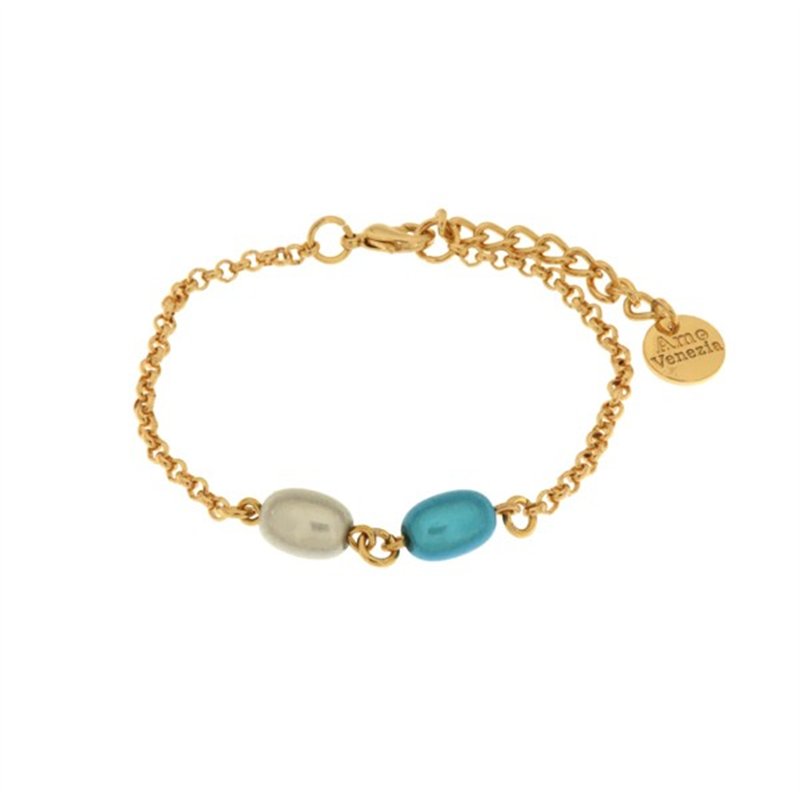 Bracciale in Metallo con cristalli ispirati al vetro di Murano