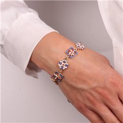 Bracciale in Metallo con maioliche colorate