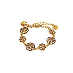 Bracciale in Metallo con maioliche colorate