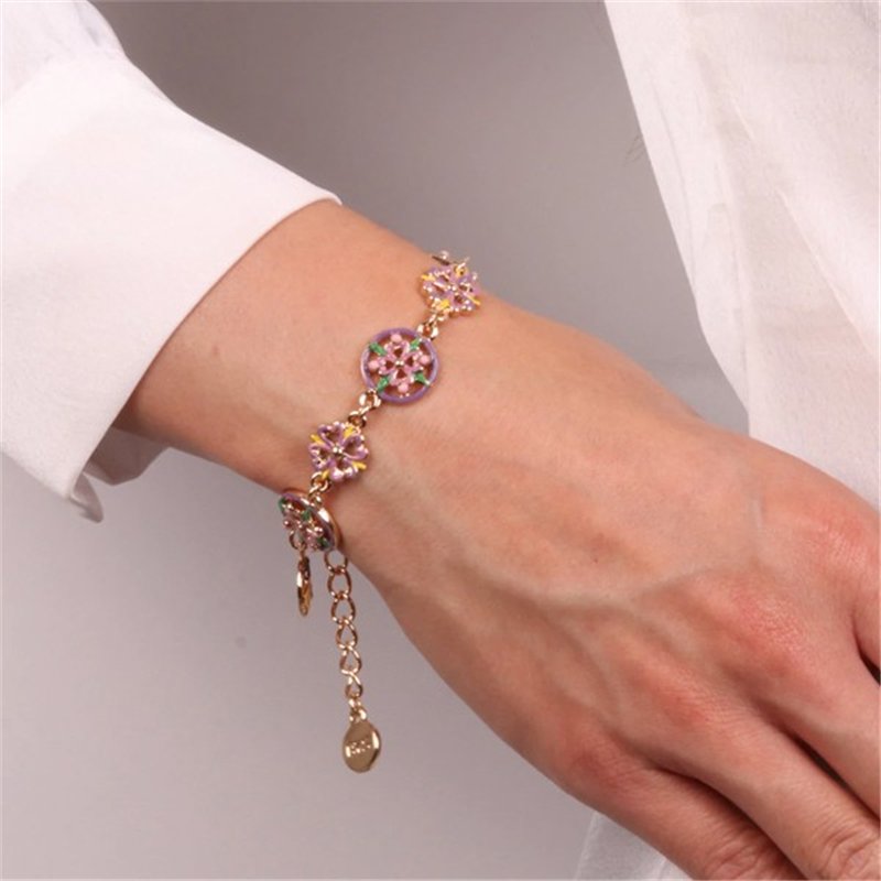 Bracciale in Metallo con maioliche colorate