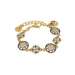 Bracciale in Metallo con maioliche colorate