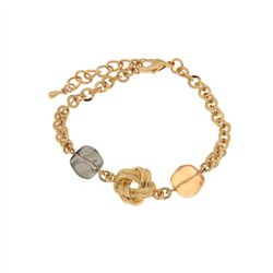 Bracciale in Metallo con cristalli ispirati al vetro di Murano