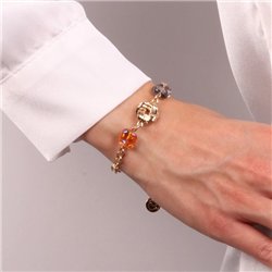 Bracciale in Metallo con cristalli ispirati al vetro di Murano