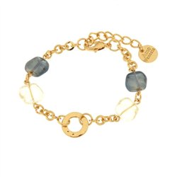 Bracciale in Metallo con cristalli ispirati al vetro di Murano