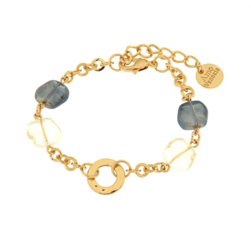 Bracciale in Metallo con cristalli ispirati al vetro di Murano