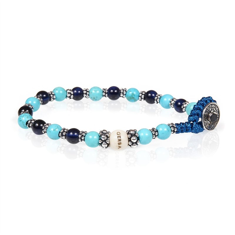 Bracciale Gerba LAB Occhio di Tigre blu pietra Turchese