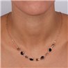 Collana in Argento 925 impreziosita da Cristalli nero e fumè