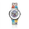 Orologio Analogico Metallo con quadrante impreziosito da disegno maiolica colorata, maglia stampa maiolica