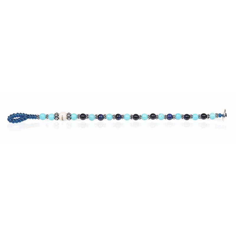 Bracciale Gerba LAB Occhio di Tigre blu pietra Turchese
