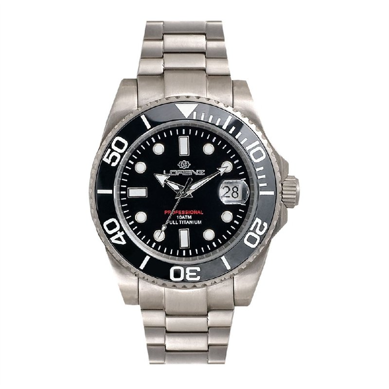 OROLOGIO LORENZ TITANIO DIVER NERO