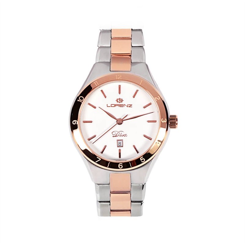 OROLOGIO LORENZ DIVA DONNA ROSE GOLD BIANCO