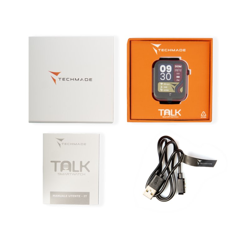 Smartwatch Talk Cassa blu Cinturino Silicone Blu