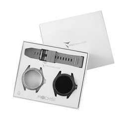 Smartwatch Rocks 2.0 con Cover Intercambiabili Cinturino Nero Cover Nera e Blu