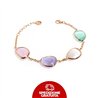 Bracciale Laguna Goccia rosa, lilla, ghiaccio e acqua marina
