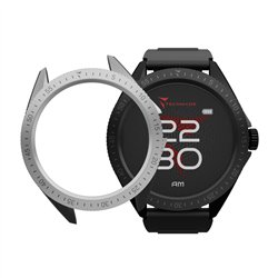 Smartwatch Rocks 2.0 con Cover Intercambiabili Cinturino Nero Cover Nera e Silver