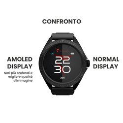 Smartwatch Rocks 2.0 con Cover Intercambiabili Cinturino Nero Cover Nera e Silver