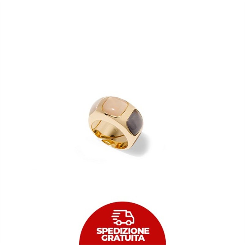 Anello Trilogy Laguna Pesca grigio fumo, ghiaccio e pesca