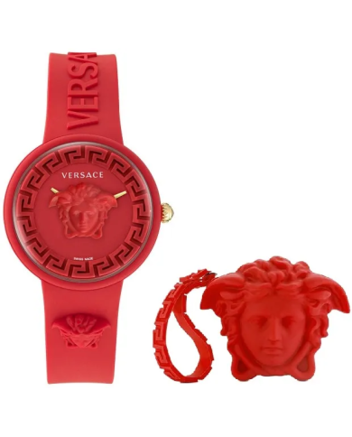 Orologio VERSACE MEDUSA POP 3H + VERSACE RED SILICON PURSE Donna