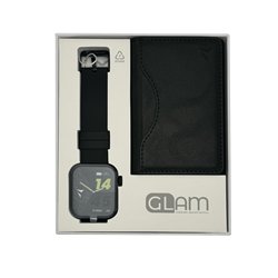 Smartwatch Glam con Intelligenza Artificiale - Bundle Pack - Cassa Black / Portafogli Black