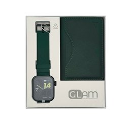 Smartwatch Glam con Intelligenza Artificiale - Bundle Pack - Cassa Black / Portafogli Verde