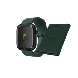 Smartwatch Glam con Intelligenza Artificiale - Bundle Pack - Cassa Black / Portafogli Verde