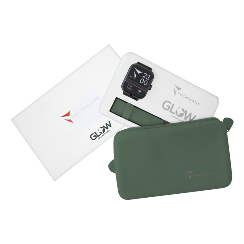 Smartwatch Glow con pochette abbinata - colore verde scuro
