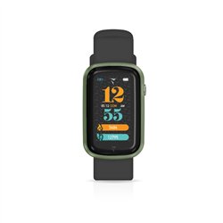Smartwatch Steps Cassa Verde Cinturino Silicone Nero