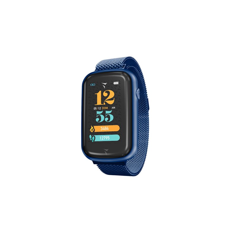 Smartwatch Steps Cassa Blu Cinturino Maglia Milano Blu