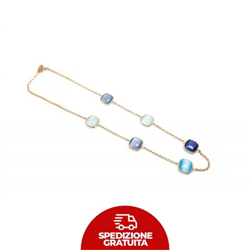 Girocollo Laguna Blu acqua, lavanda, blu mare e blu